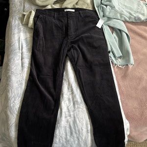 Black corduroy pants from PacSun